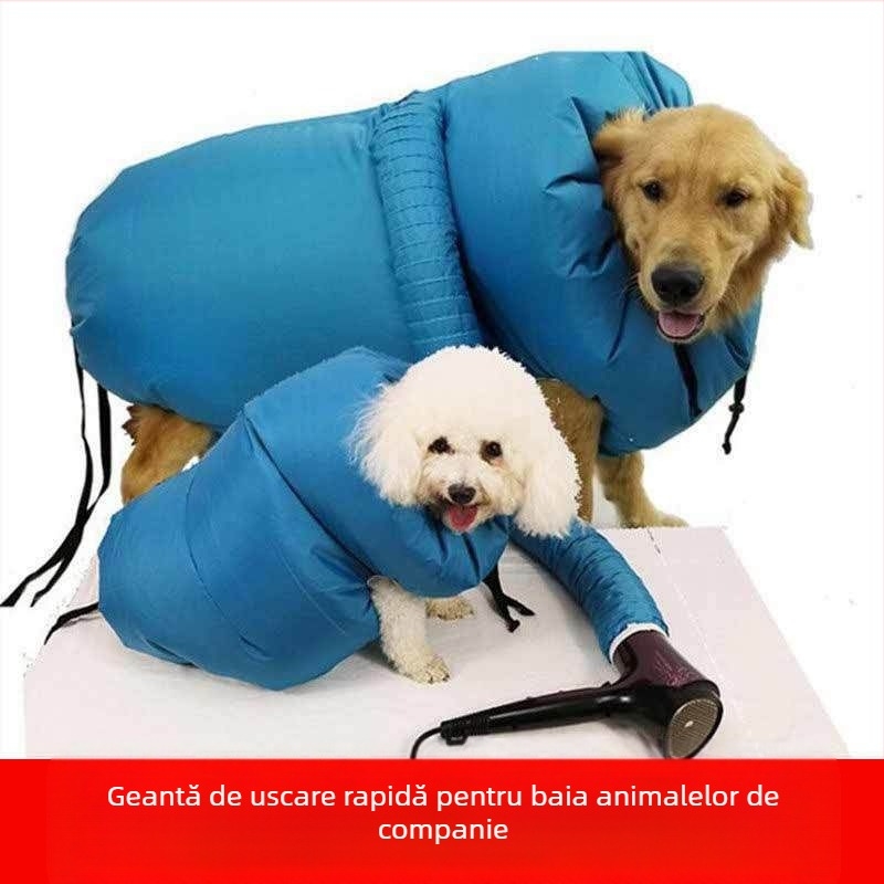 Sac de uscare pentru animale de companie, cutie de uscare pentru câini mici și mari, cu suflare a părului, pisică și câine, pentru baie, uscare prin suflare, consumabile