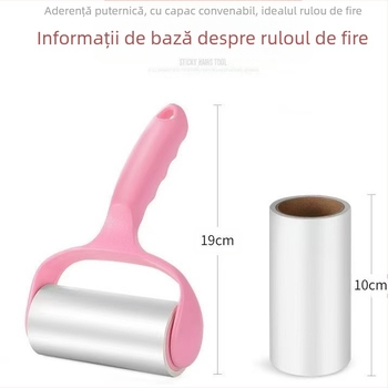 Rolă de hârtie adezivă pentru îndepărtarea părului, detașabilă, pentru înlocuirea hârtiei adezive, miez de hârtie, pentru îmbrăcăminte, perie adezivă pentru animale de companie, colector de praf lipicios pentru podea