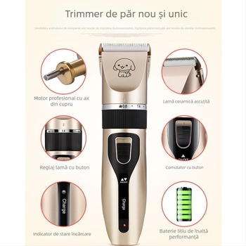 Mașină de tuns electrică Amazon Hair Pusher pentru câini, mașină de tuns electrică, mașină de tuns pentru pisici