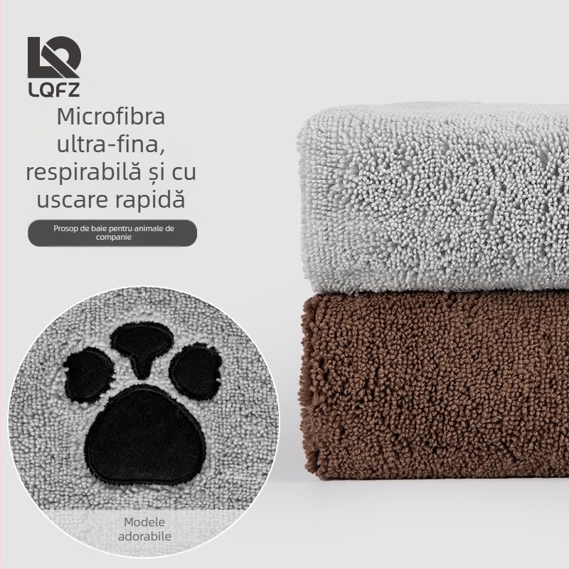 Prosop de baie din microfibră pentru animale de companie, puternic absorbant, cu uscare rapidă, prosop de înfrumusețare pentru animale de companie, prosop pentru magazin de animale de companie, cadou pentru câini și pisici