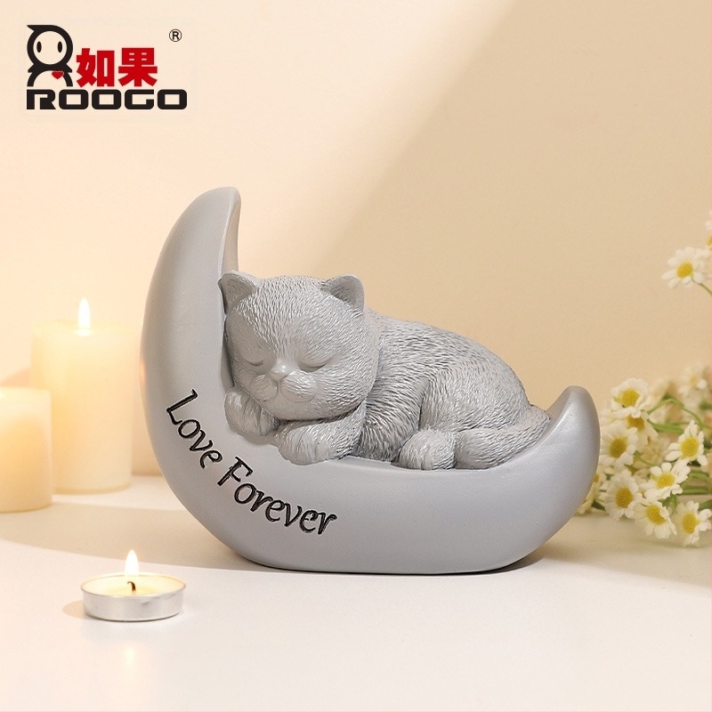 Urnă memorială pentru animale de companie, imitație de rășină animală transfrontalieră, cutie de incinerare pentru câini și pisici, en-gros