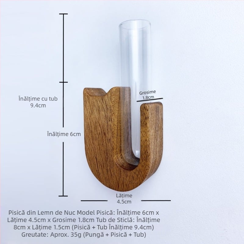 Cutie comemorativă din lemn masiv pentru păr de animale de companie, cu barbă de pisică, colecție de autocolante pentru frigider, suvenir, colector de barbă de câine și pisică