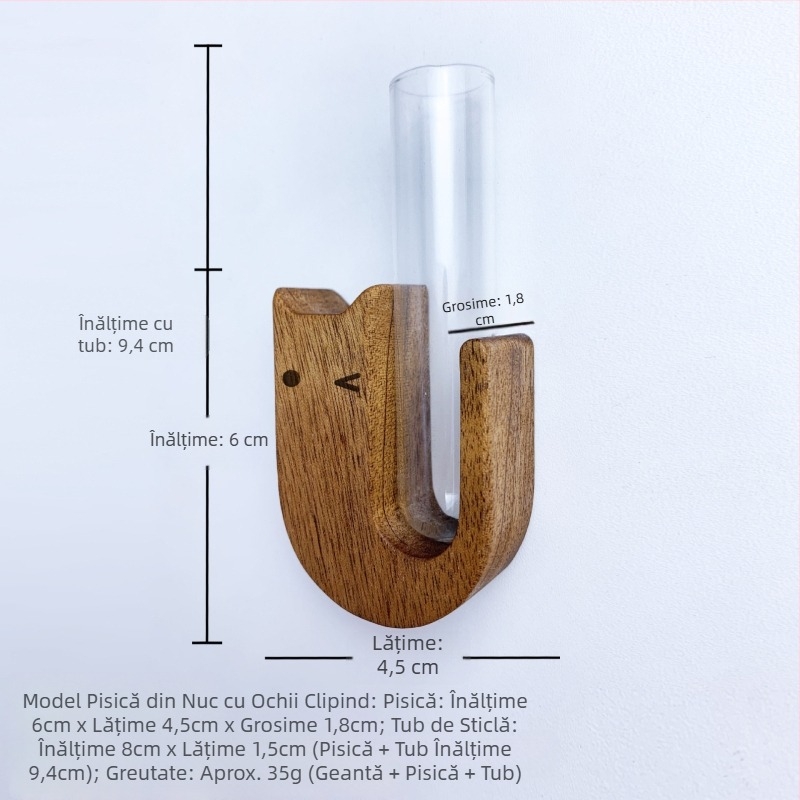 Cutie comemorativă din lemn masiv pentru păr de animale de companie, cu barbă de pisică, colecție de autocolante pentru frigider, suvenir, colector de barbă de câine și pisică