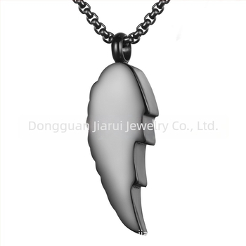 Colier memorial din oțel inoxidabil cu aripi de pene și trandafir, pandantiv cu sticlă de parfum, iubit animal de companie, cenușă