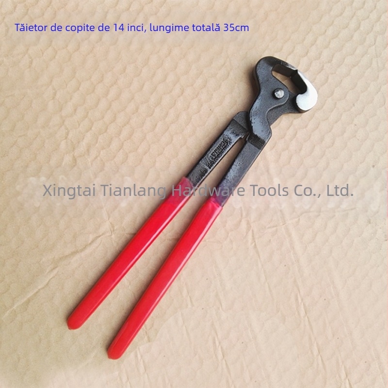 Costum transfrontalier pentru repararea copitelor, clește combinat pentru tăierea copitelor de 14 inch, pilă pentru potcoavă, cuțit pentru repararea copitelor, pilă rotundă cu cârlig pentru copite