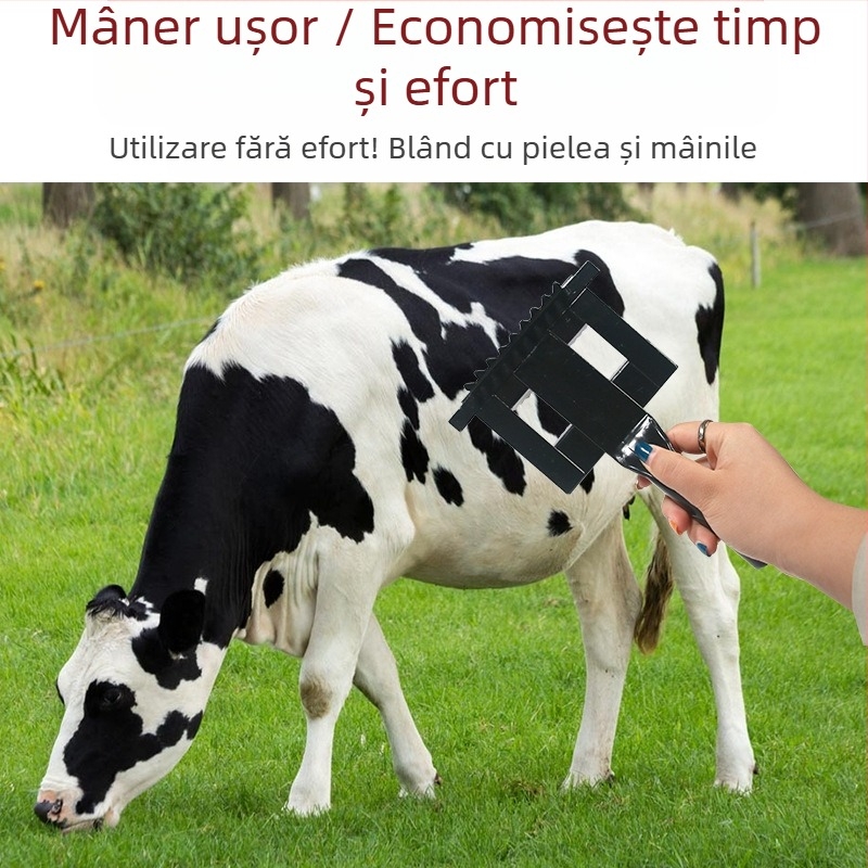 Greblă pentru pieptene de vite și oi, greblă anti-mâncărime, perie de păr pentru vite, perie de curățare veterinară, pieptene pentru păr de vite, vite și oi, consumabile pentru creșterea cailor