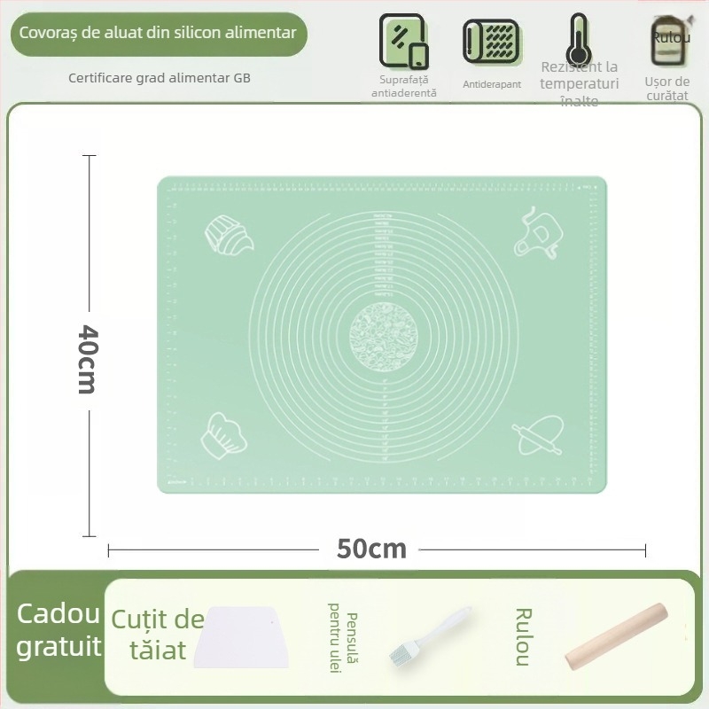 Silicon frământat covor alimentar de calitate superioară tăiței de uz casnic și panou covor antiderapant mare găluște a face bord pentru bucătărie