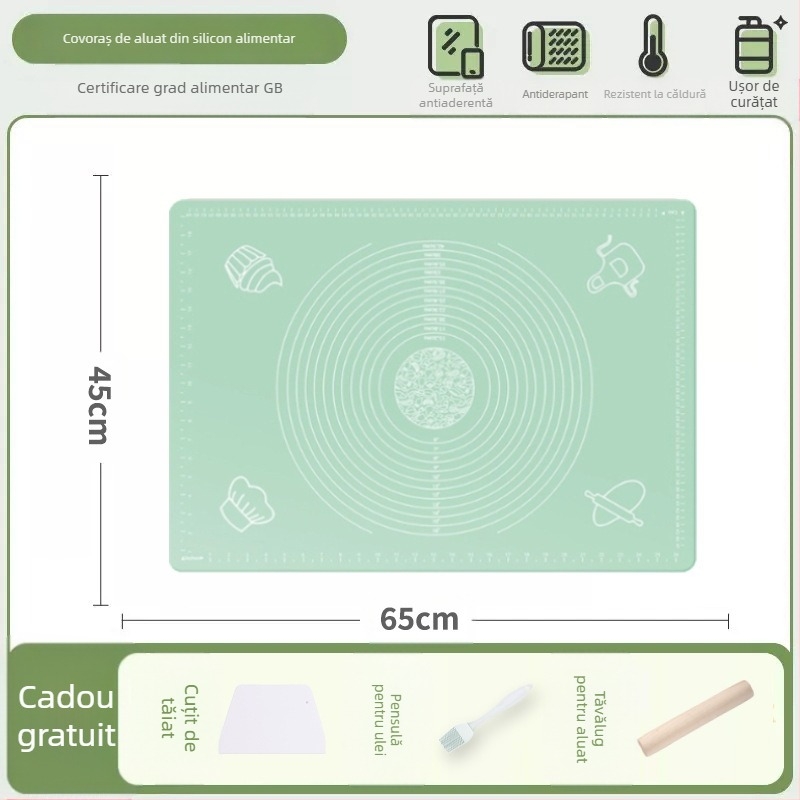 Silicon frământat covor alimentar de calitate superioară tăiței de uz casnic și panou covor antiderapant mare găluște a face bord pentru bucătărie