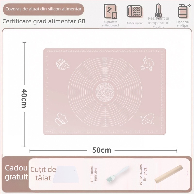 Silicon frământat covor alimentar de calitate superioară tăiței de uz casnic și panou covor antiderapant mare găluște a face bord pentru bucătărie