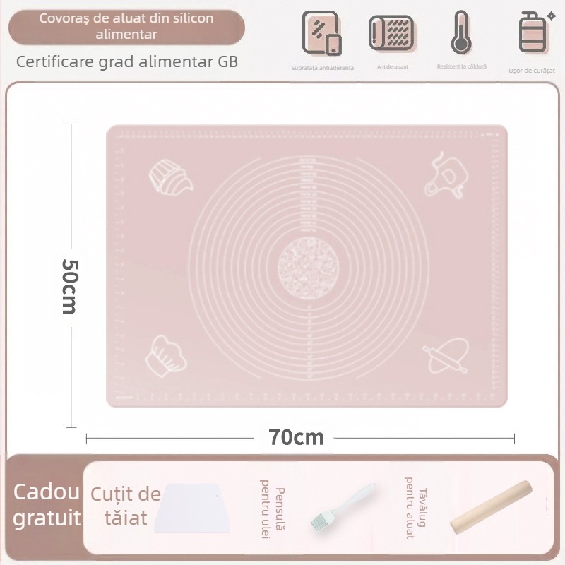 Silicon frământat covor alimentar de calitate superioară tăiței de uz casnic și panou covor antiderapant mare găluște a face bord pentru bucătărie