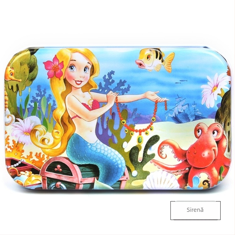 Producătorii furnizează puzzle-uri din lemn cu 60 de desene animate, cutii plate din fier, pentru copii și adulți, distractiv, pentru educație timpurie, jucării puzzle din lemn