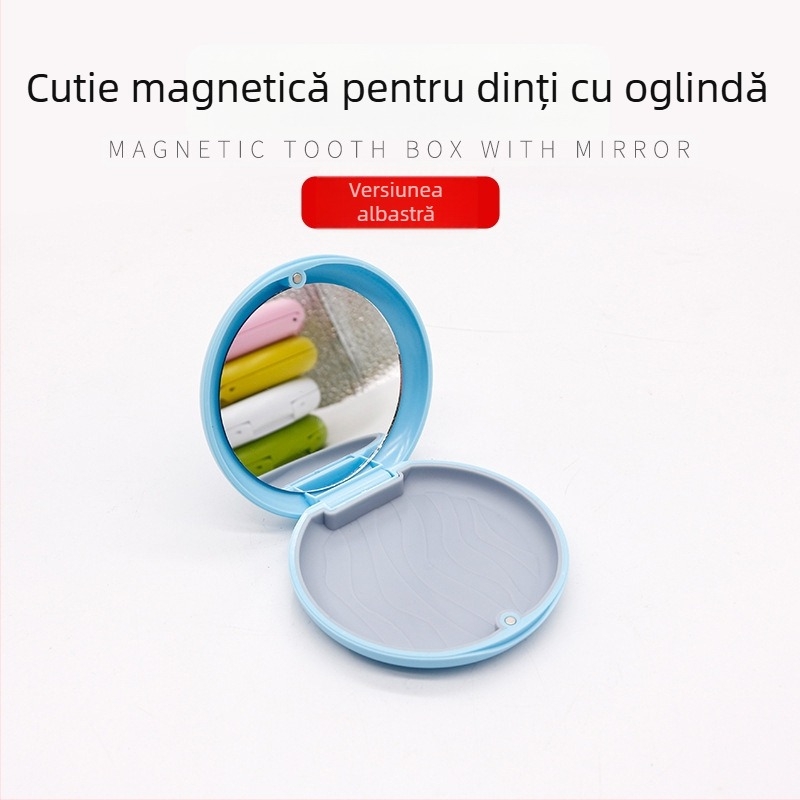 Cutie de depozitare portabilă magnetică absorbantă pentru dinți, cutie de depozitare invizibilă pentru aparate dentare, cutie de depozitare pentru aparate ortodontice, cutie de suport ortodontic