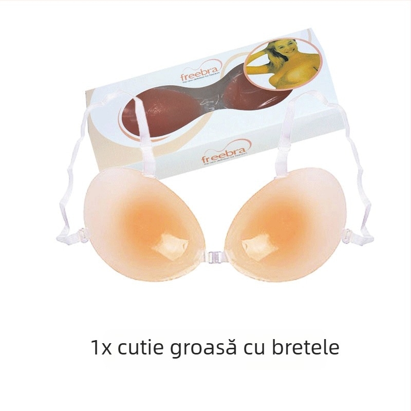 Sutien invizibil din silicon pentru sâni, plasture push-up îngroșat, lenjerie intimă fără bretele, sutien din silicon în stoc