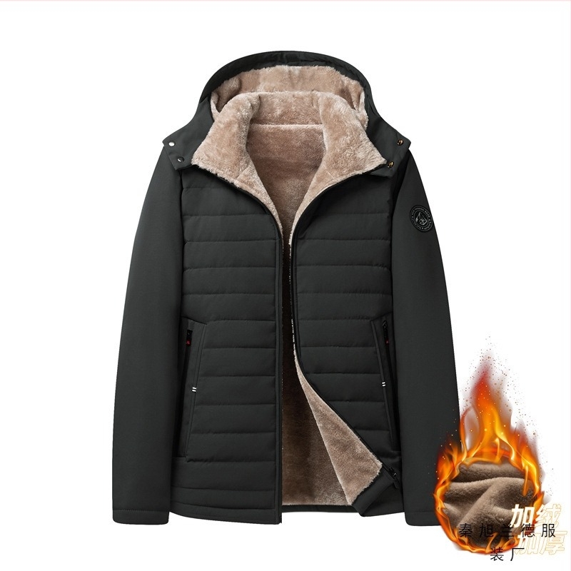 Jachetă de iarnă subțire, căptușită cu bumbac, 2023, căptușită cu fleece, îngroșată, matlasată la mașină, haine calde, din catifea de miel, căptușită cu bumbac, cu glugă, căptușită cu fleece