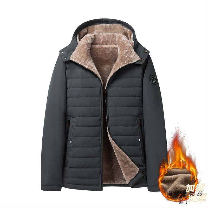 Jachetă de iarnă subțire, căptușită cu bumbac, 2023, căptușită cu fleece, îngroșată, matlasată la mașină, haine calde, din catifea de miel, căptușită cu bumbac, cu glugă, căptușită cu fleece