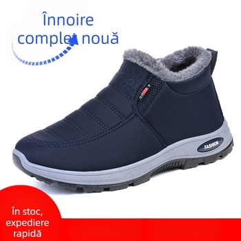 Pantofi de bumbac în stil nou pentru cupluri bărbați și femei vechi Beijing cu căptușeală din fleece cizme calde casual din bumbac cizme de zăpadă transfrontaliere femei