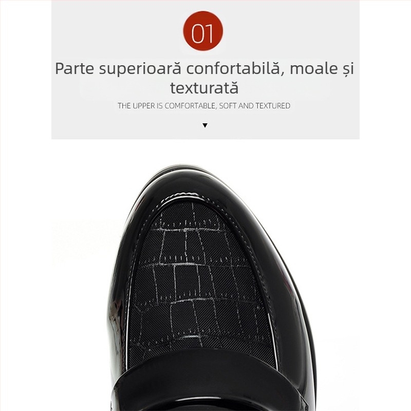 Pantofi cu toc înalt pentru femei, stil vară 2024, cu toc mediu, din piele moale, talpă moale, mocasini cu toc gros