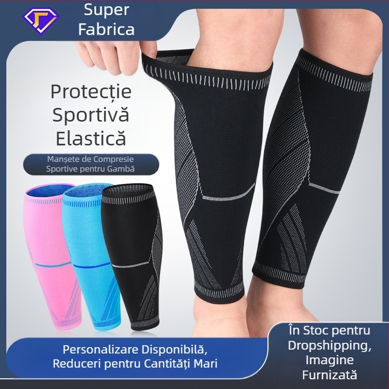 Protecție pentru gambe sport transfrontalieră, tricotată, compresie, pentru exterior, baschet, fotbal, alpinism, alergare, elastică, pentru picioare