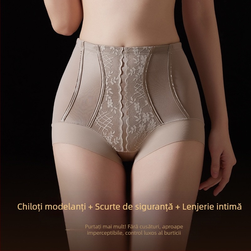 Pantaloni de slăbire cu talie înaltă, presiune ușoară, vopsire a burții și ridicare a șoldurilor, lenjerie intimă pentru femei, modelare a corpului, 10A, antibacterian, din mătase de dud, talie mică, modelare a corpului
