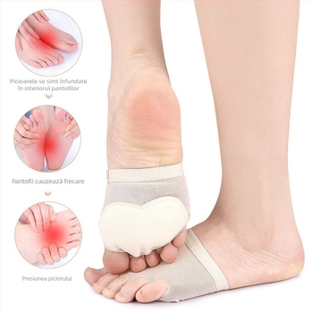 Cinci găuri pentru îngrijirea antepiciorului, protecție pentru degetele de la picioare, husă anti-abraziune, protecție pentru picioare, practică, consumabile pentru dans, antepicior, jumătate de pad