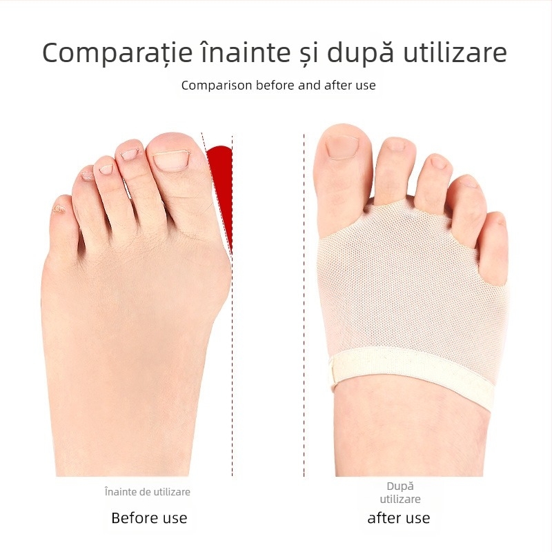 Cinci găuri pentru îngrijirea antepiciorului, protecție pentru degetele de la picioare, husă anti-abraziune, protecție pentru picioare, practică, consumabile pentru dans, antepicior, jumătate de pad