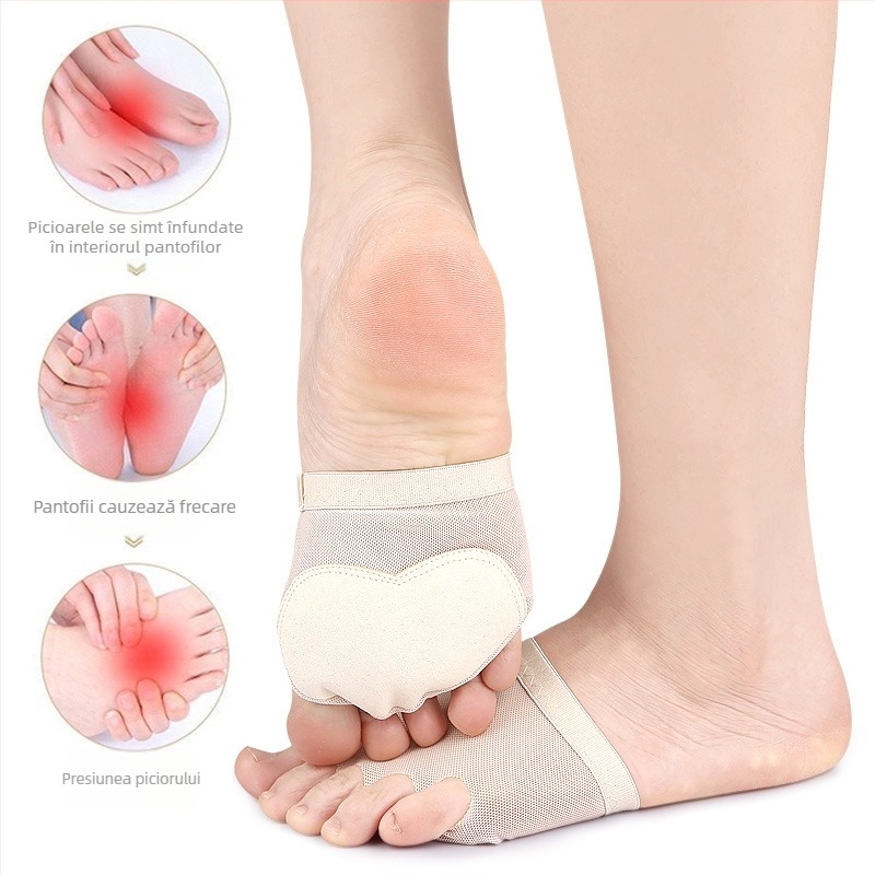 Cinci găuri pentru îngrijirea antepiciorului, protecție pentru degetele de la picioare, husă anti-abraziune, protecție pentru picioare, practică, consumabile pentru dans, antepicior, jumătate de pad