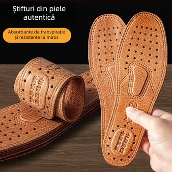 Pantofi din piele naturală cu amortizare completă și piele îngroșată pentru bărbați și femei, absorbție a umezelii, respirabili, rezistenți la mirosuri, potriviți pentru toate anotimpurile, pantofi sport confortabili en-gros