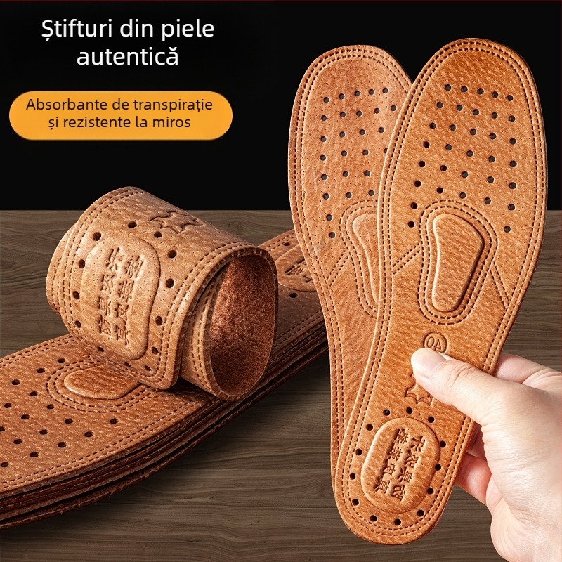 Pantofi din piele naturală cu amortizare completă și piele îngroșată pentru bărbați și femei, absorbție a umezelii, respirabili, rezistenți la mirosuri, potriviți pentru toate anotimpurile, pantofi sport confortabili en-gros