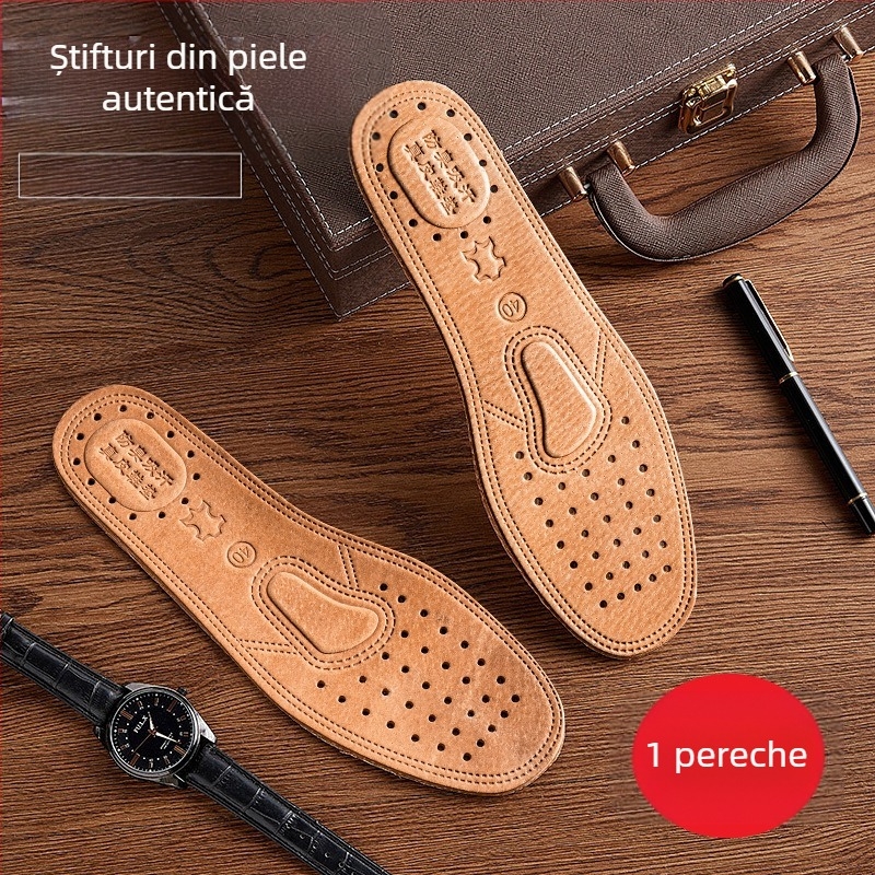 Pantofi din piele naturală cu amortizare completă și piele îngroșată pentru bărbați și femei, absorbție a umezelii, respirabili, rezistenți la mirosuri, potriviți pentru toate anotimpurile, pantofi sport confortabili en-gros