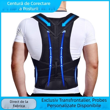 Corecția transfrontalieră a posturii spatelui cu suport din placă de oțel respirabilă, orteză pentru îmbunătățirea cocoșatului, corecția corpului unisex