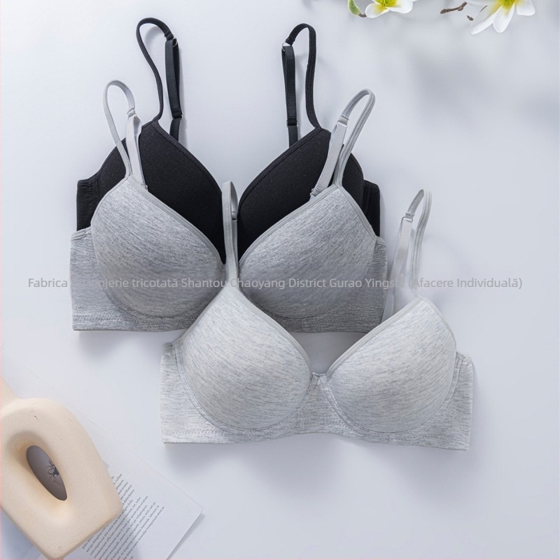 Sutien special pentru fete transfrontaliere, respirabil și confortabil, lenjerie intimă din bumbac neted, cu inel de oțel strâns, anti-lăsare