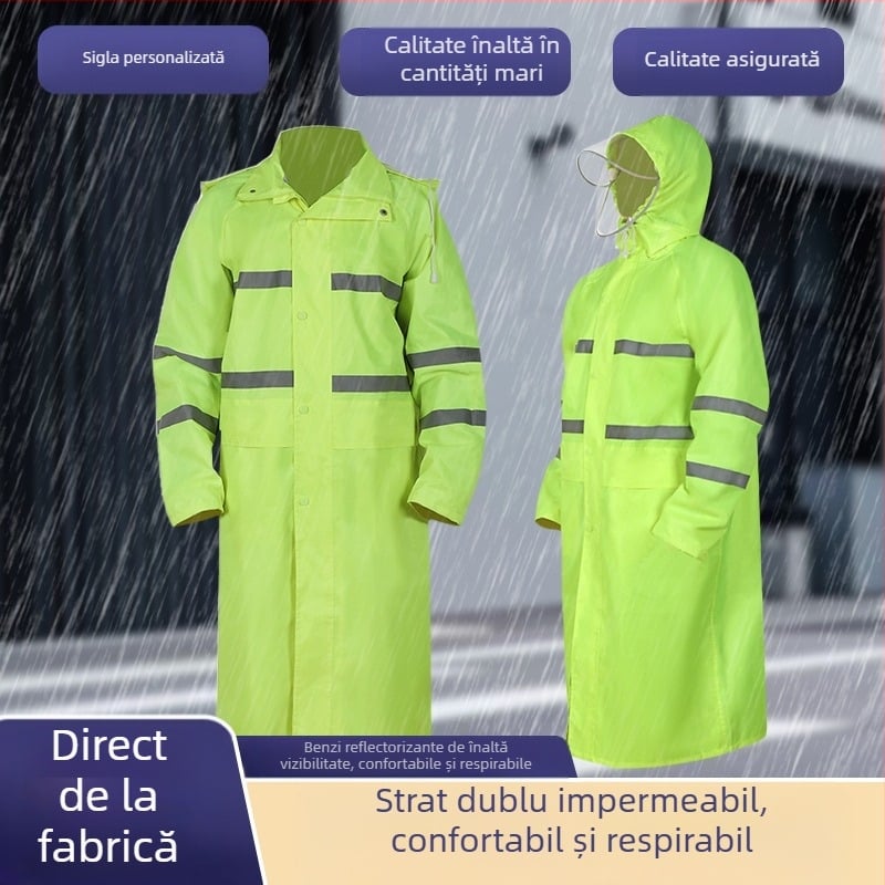 Pelerină de ploaie integrată pentru ciclism, poncho de ploaie pentru biciclete electrice, pânză Oxford pentru drumeții, îngroșată, specială pentru ciclism