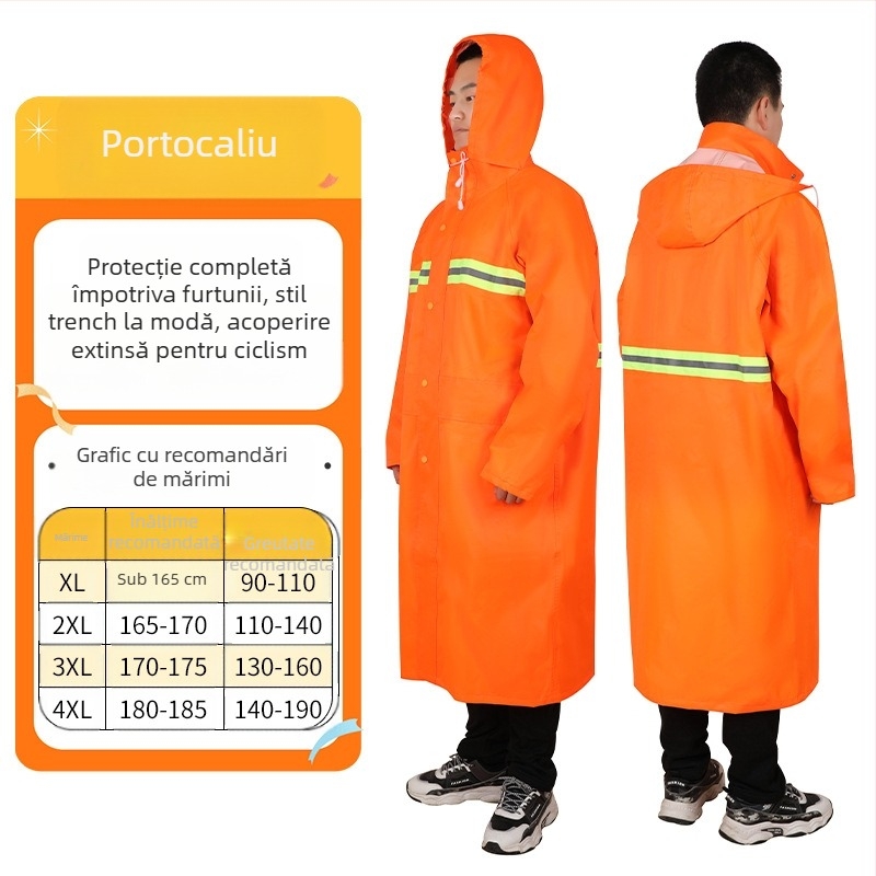 Pelerină de ploaie integrată pentru ciclism, poncho de ploaie pentru biciclete electrice, pânză Oxford pentru drumeții, îngroșată, specială pentru ciclism