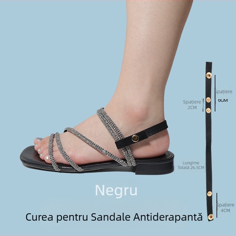 Sandale cu bareta la călcâi, papuci, sandale modificate, sandale reglabile, prea mari, cataramă fixă pentru pantofi, anti-călcâi, șireturi legate
