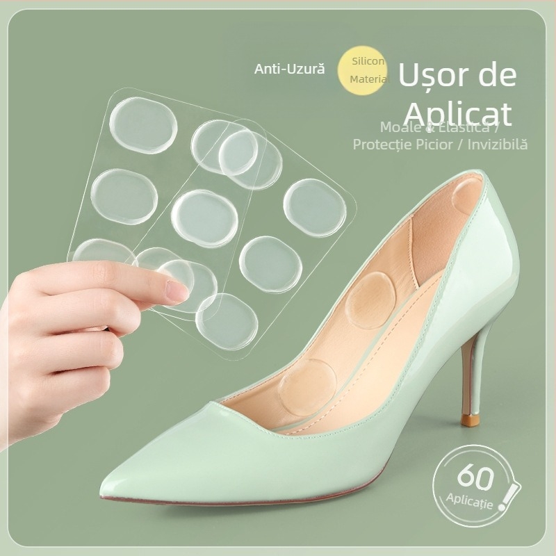 Autocolant anti-uzură pentru picioare, autocolant pentru călcâi, mocasini cu toc înalt pentru femei, purtați autocolant invizibil pentru pantofi, autocolant anti-cădere pentru călcâi, schimbare mare mică