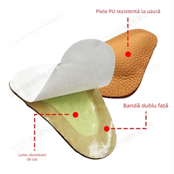 Pernă din piele pentru picioare, branțuri autoadezive din piele de vacă, decompresie seismică, suport pentru arc, branțuri pentru masaj, jumătate de dimensiune, pad
