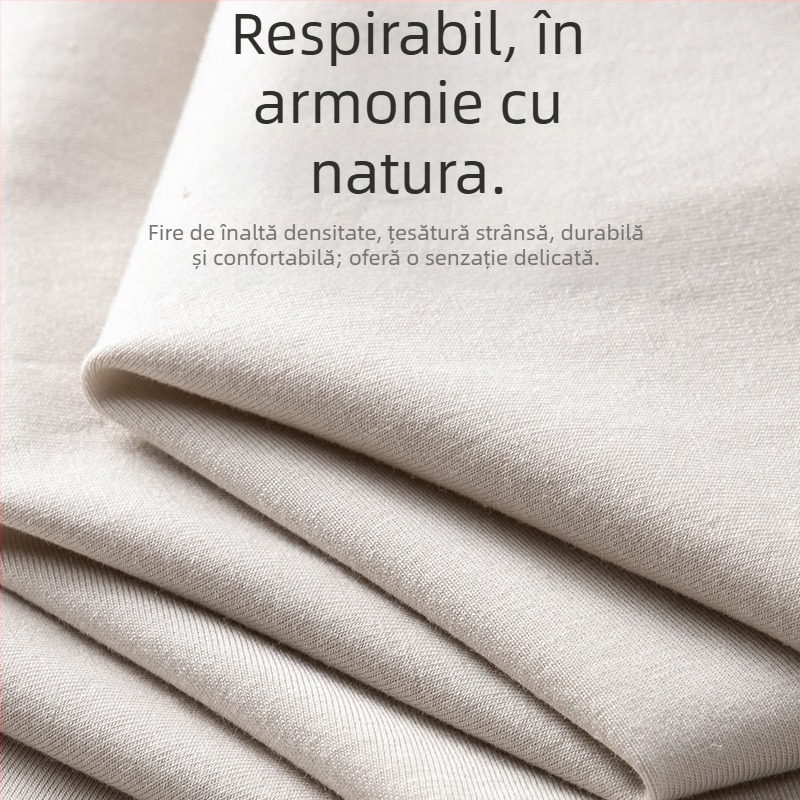 Set de pijamale pentru bărbați din bumbac modal, culoare solidă, pantaloni subțiri cu mânecă scurtă, pot ieși în pantaloni cu buzunare cu clapă, haine de casă în stoc