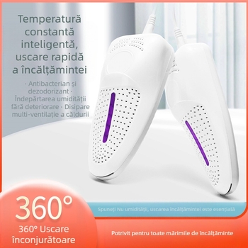 Uscător de încălțăminte, uscător de încălțăminte, încălzitor de încălțăminte, coacere a pantofilor, dezodorizare, sterilizare, material anti-scurgere ignifug, încălzire la temperatură constantă