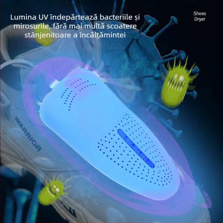 Uscător de încălțăminte, uscător de încălțăminte, încălzitor de încălțăminte, coacere a pantofilor, dezodorizare, sterilizare, material anti-scurgere ignifug, încălzire la temperatură constantă