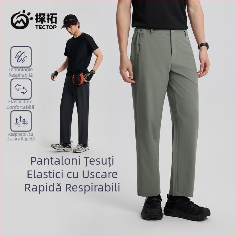 Pantaloni sport respirabili cu uscare rapidă pentru bărbați, de primăvară și vară 2025, noi, pentru exterior, stretch