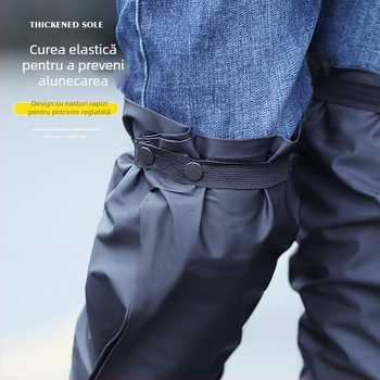 Husă antiderapantă pentru încălțăminte de ploaie peste genunchi, îngroșată, rezistentă la uzură, impermeabilă, pentru bărbați și femei, pantaloni de apă pentru călărie, pantaloni de ploaie dintr-o singură piesă, livrare transfrontalieră