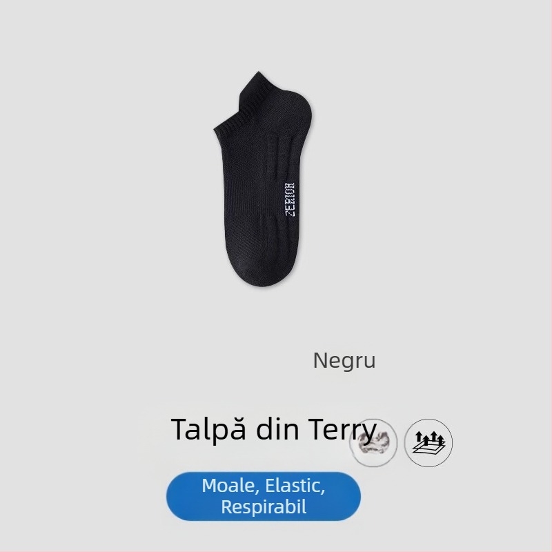 Șosete Zhuji pentru bărbați, șosete scurte de vară, subțiri din bumbac, deodorante, absorbante de transpirație, sport, băieți, vară, alb-negru, tub scurt, maree