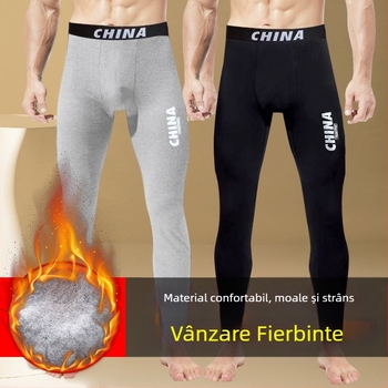 Pantaloni calzi pentru bărbați, lenjerie intimă strâmtă, cu căptușeală din fleece, îngroșați, adolescenți, mărime plus, Boys de Velvet