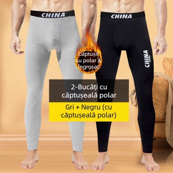 Pantaloni calzi pentru bărbați, lenjerie intimă strâmtă, cu căptușeală din fleece, îngroșați, adolescenți, mărime plus, Boys de Velvet