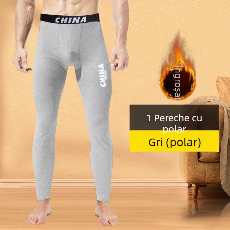 Pantaloni calzi pentru bărbați, lenjerie intimă strâmtă, cu căptușeală din fleece, îngroșați, adolescenți, mărime plus, Boys de Velvet