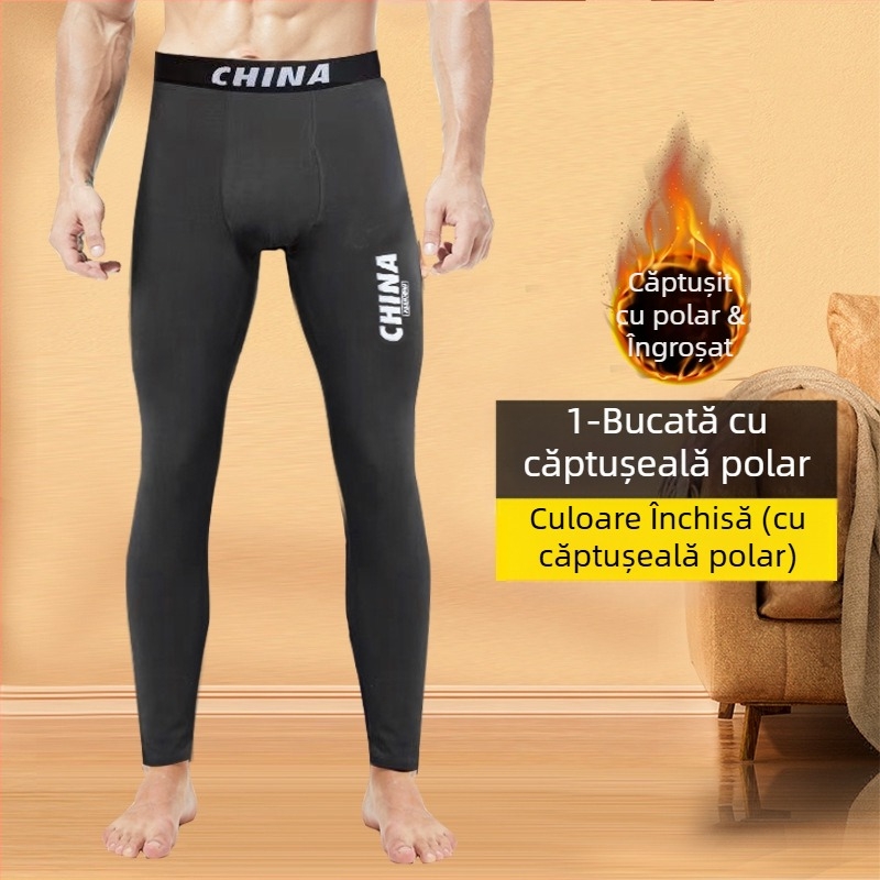 Pantaloni calzi pentru bărbați, lenjerie intimă strâmtă, cu căptușeală din fleece, îngroșați, adolescenți, mărime plus, Boys de Velvet