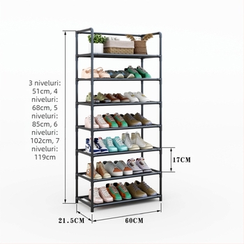 Suport pentru încălțăminte exclusiv transfrontalier, suport simplu pentru încălțăminte pentru depozitare acasă, asamblare ranforsată cu mai multe straturi, soluție minimalistă de depozitare en-gros
