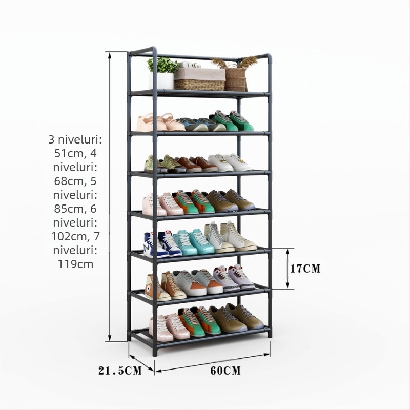 Suport pentru încălțăminte exclusiv transfrontalier, suport simplu pentru încălțăminte pentru depozitare acasă, asamblare ranforsată cu mai multe straturi, soluție minimalistă de depozitare en-gros