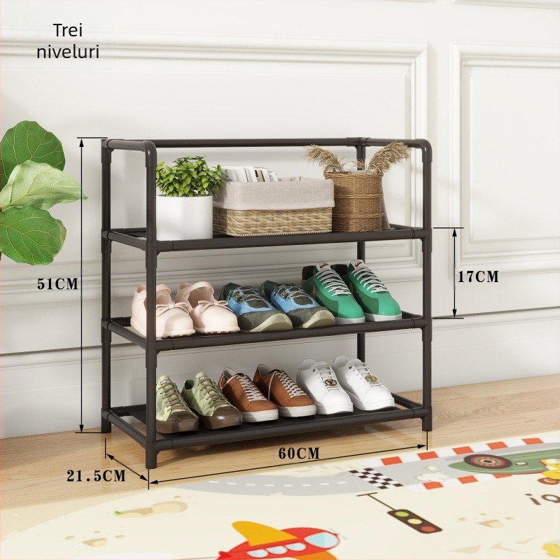 Suport pentru încălțăminte exclusiv transfrontalier, suport simplu pentru încălțăminte pentru depozitare acasă, asamblare ranforsată cu mai multe straturi, soluție minimalistă de depozitare en-gros