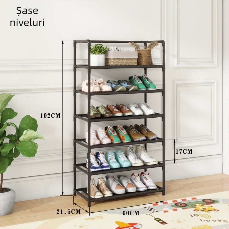 Suport pentru încălțăminte exclusiv transfrontalier, suport simplu pentru încălțăminte pentru depozitare acasă, asamblare ranforsată cu mai multe straturi, soluție minimalistă de depozitare en-gros